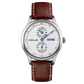 SKMEI 9238 Man Watch Leather Strap Automatic Mechanical Watch